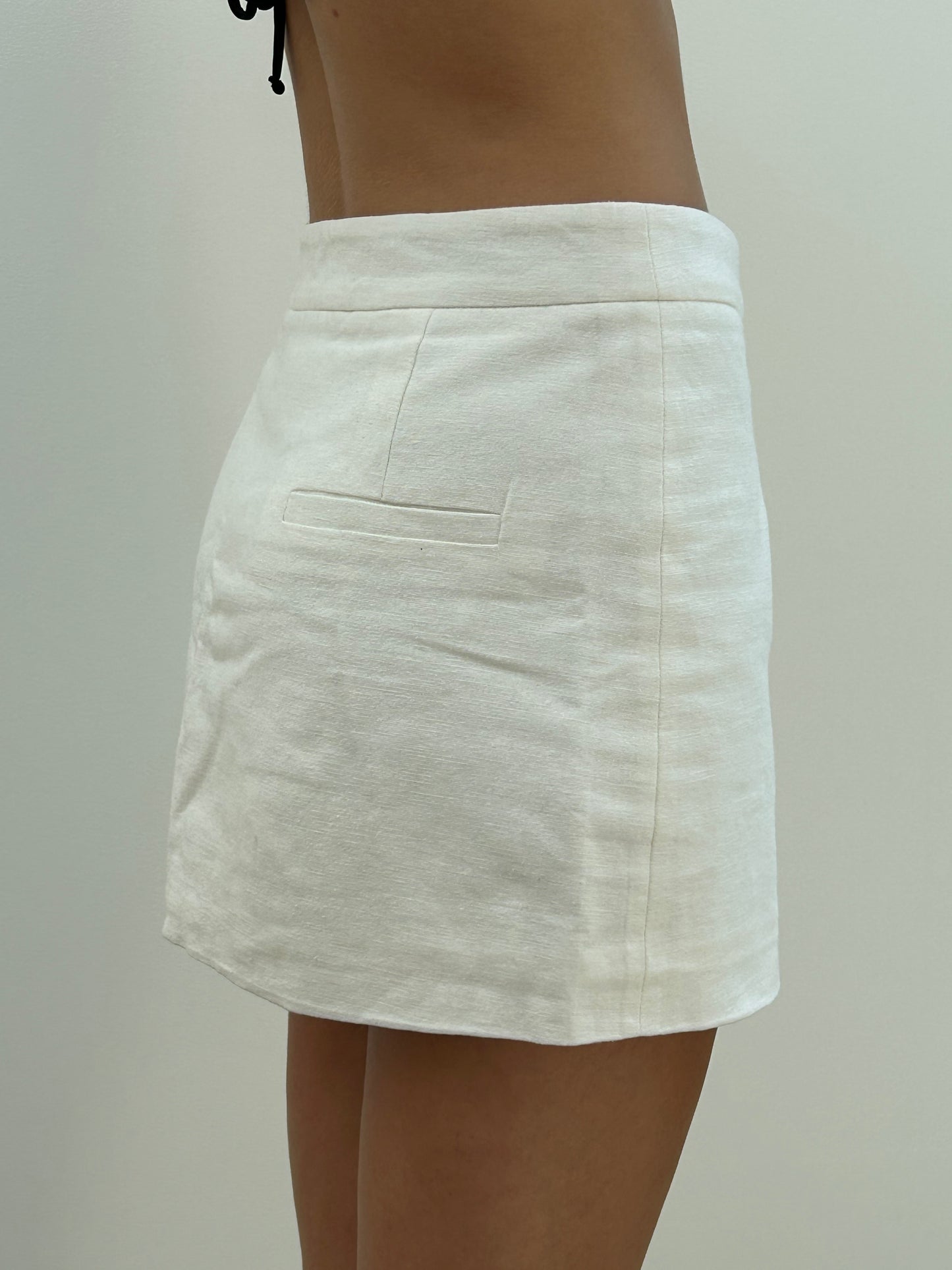 The Alias Mini Skirt in White