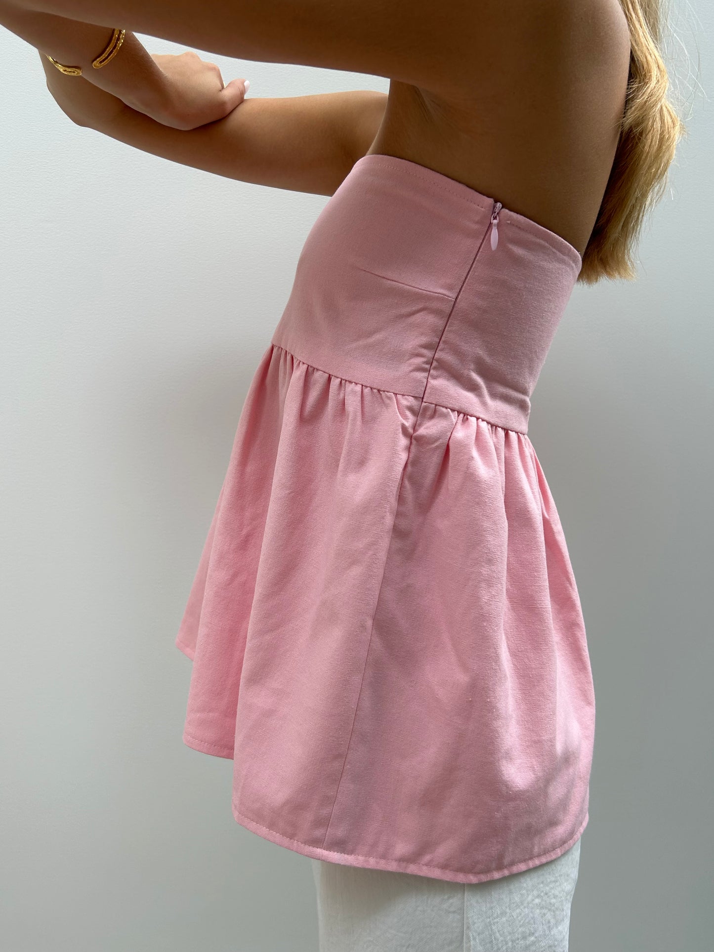 The Charlotte Puffy Top in Baby Pink