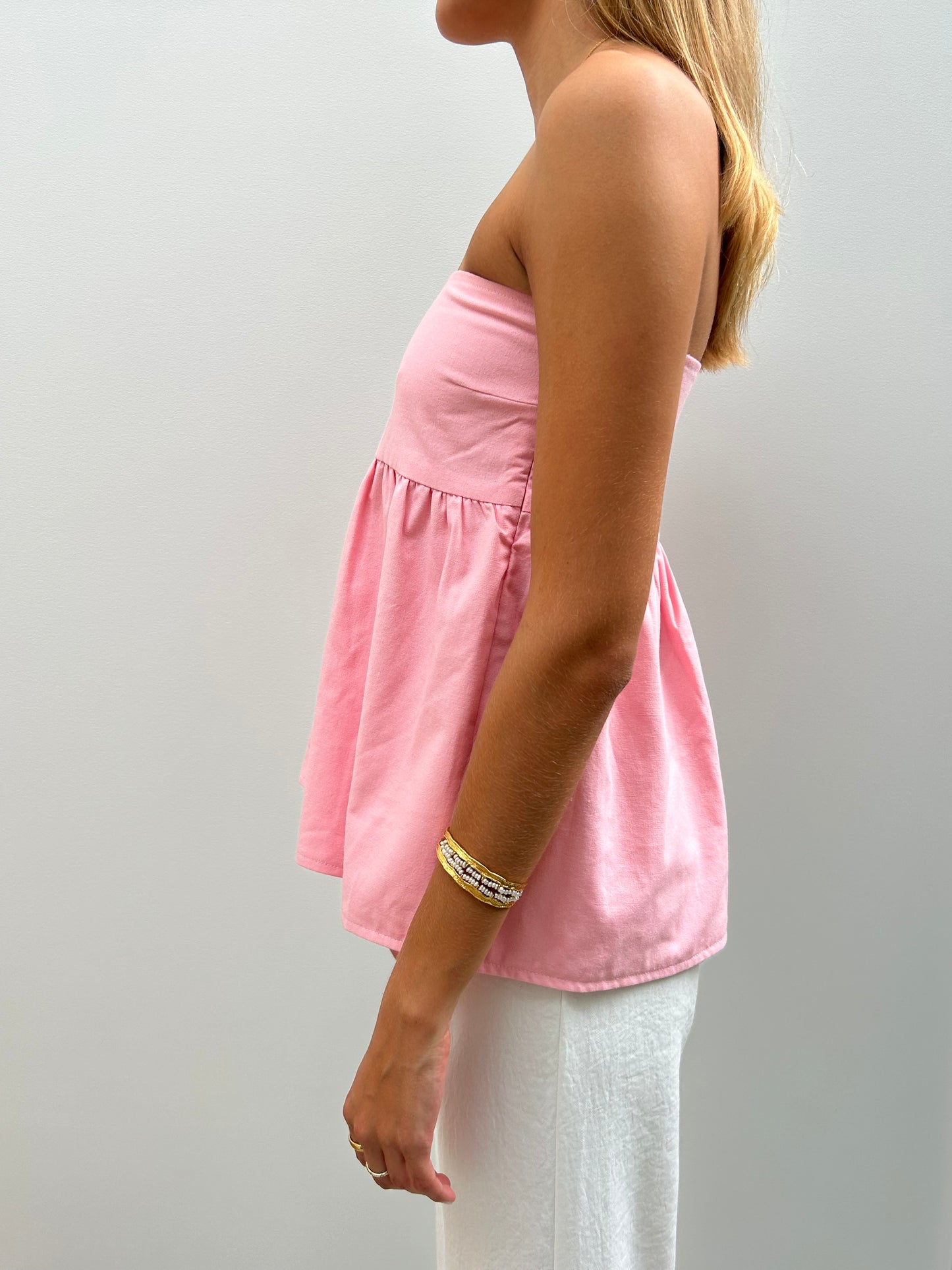 The Charlotte Puffy Top in Baby Pink