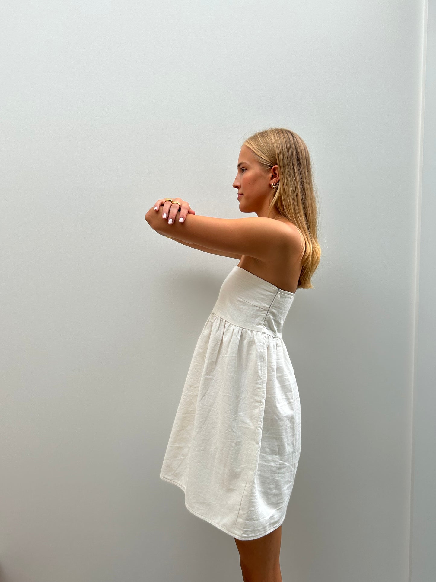The Charlotte Mini Dress in White
