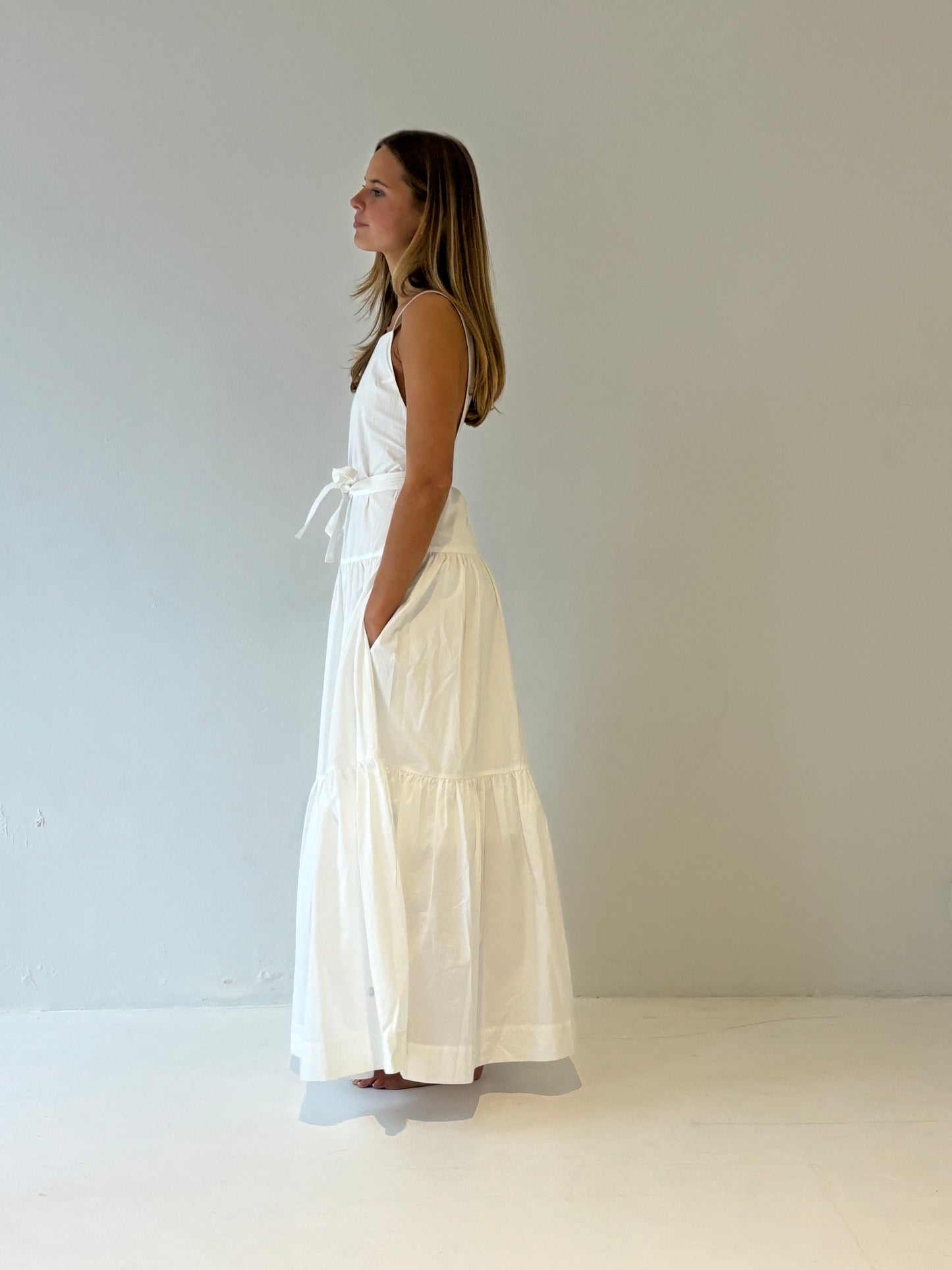 The Minke Maxi Dress in White