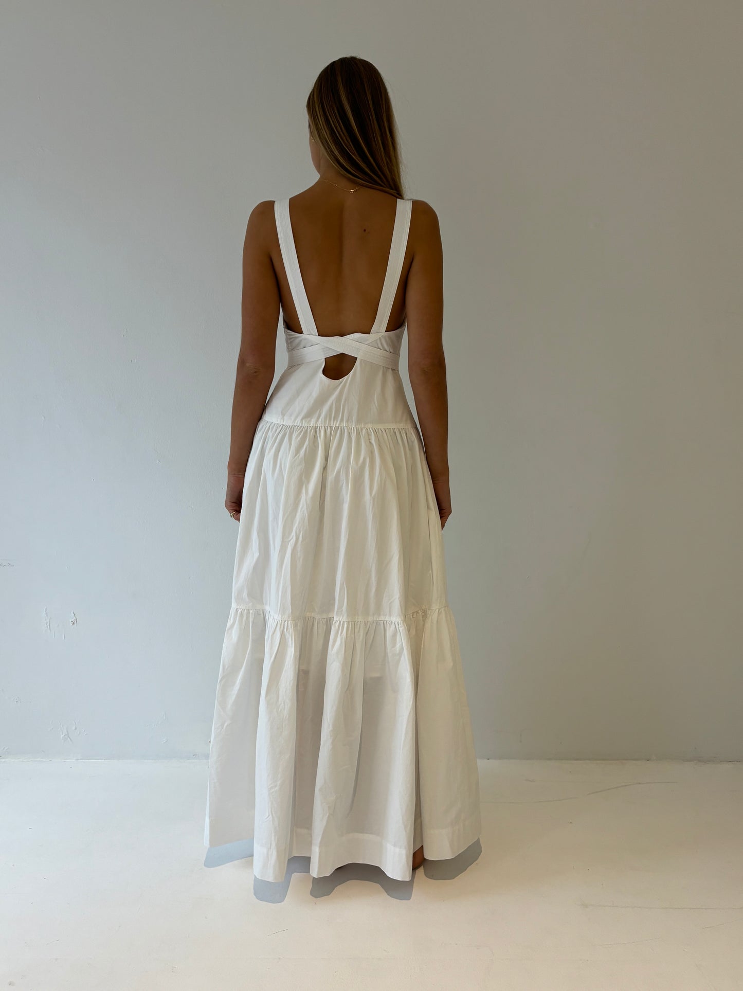 The Minke Maxi Dress in White