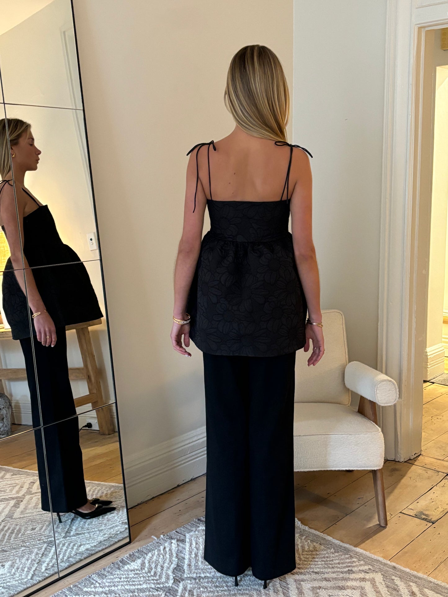 The Bianca Quilted Top in Black