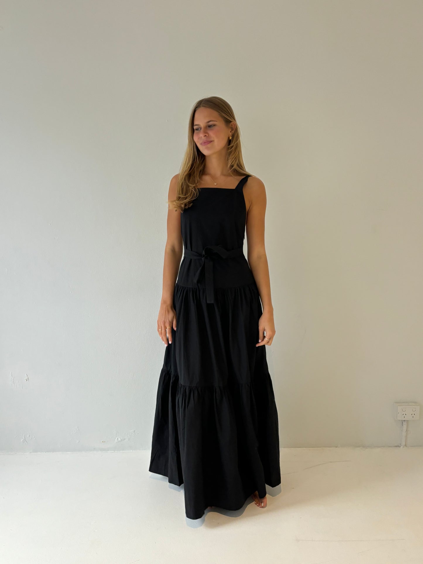 The Minke Maxi Dress in Black
