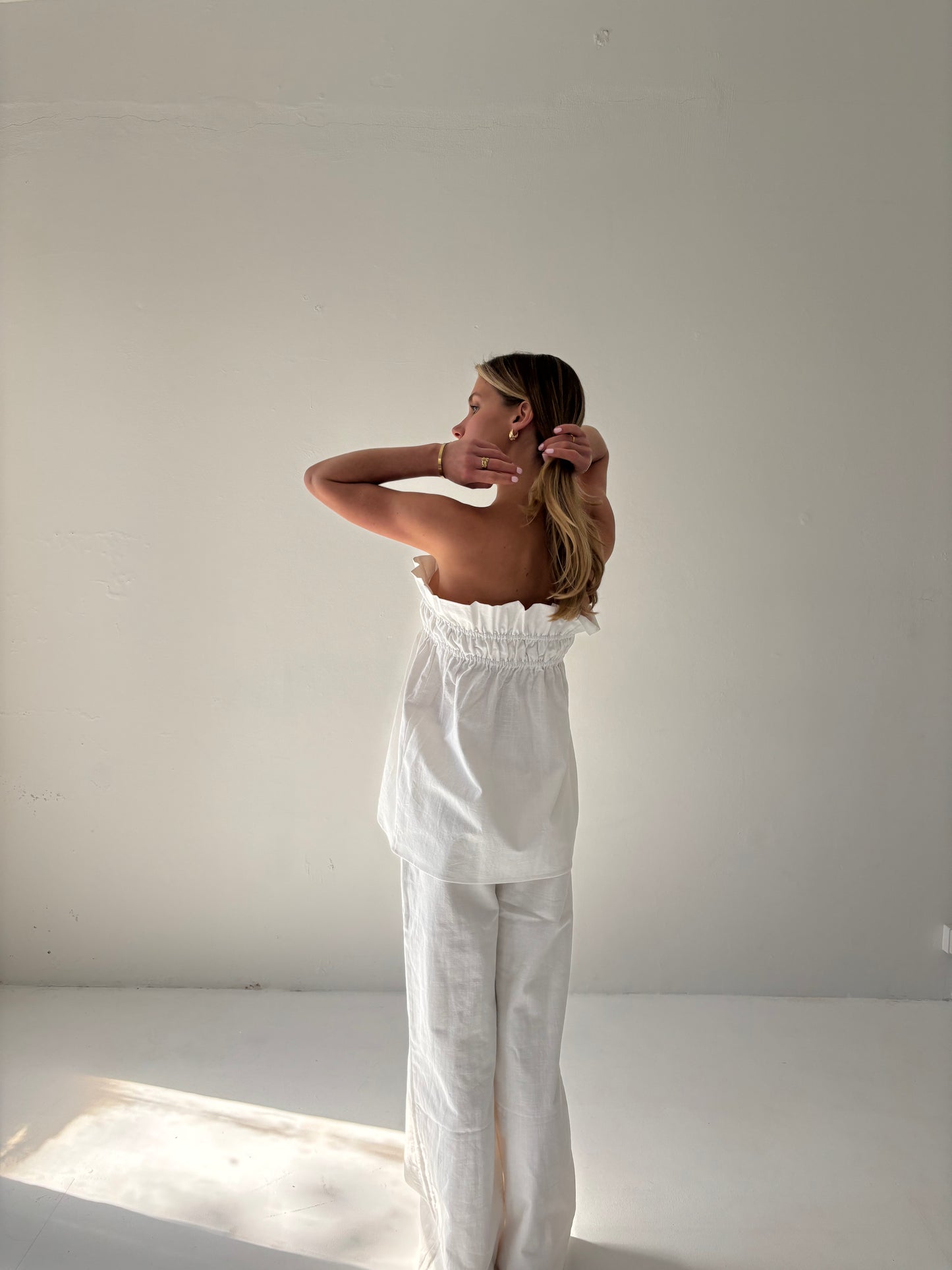The Greta Pant in White