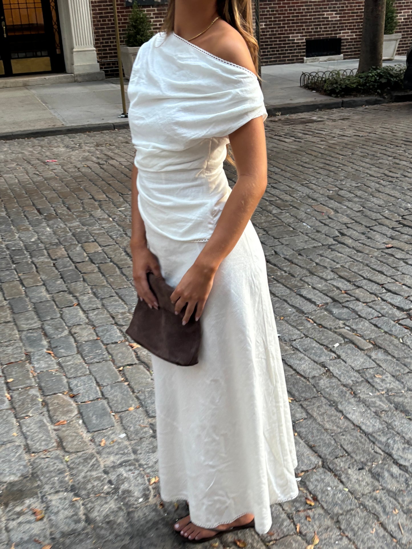 The Madison Ave Maxi Skirt White