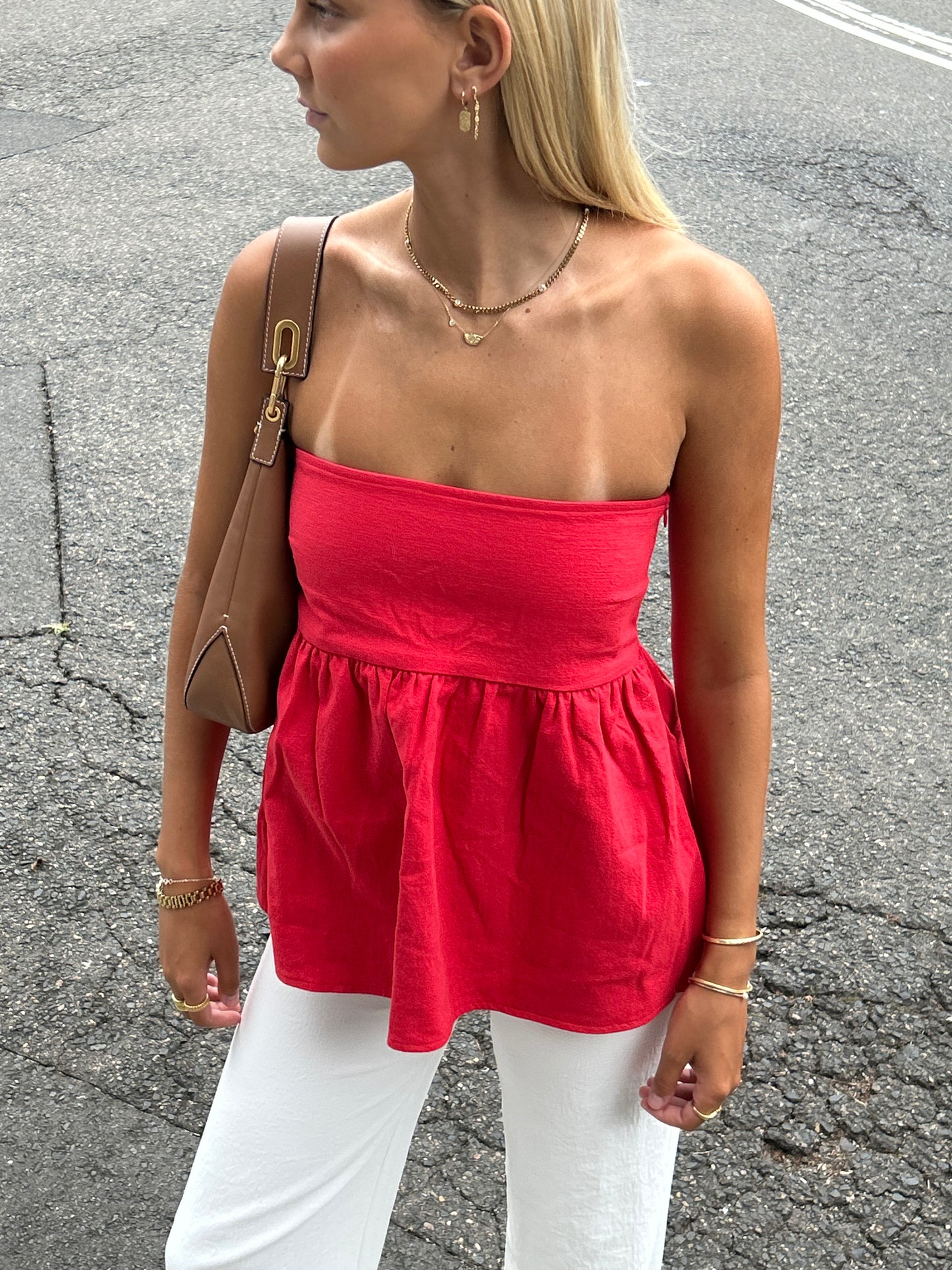 PO - Charlotte Puffy Top in Red