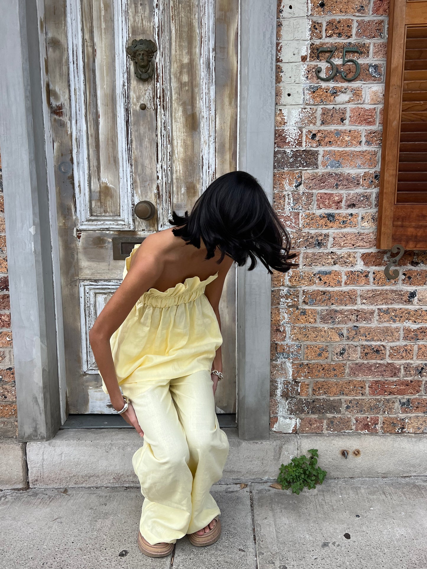 PO - The Greta Top in White or Butter Yellow