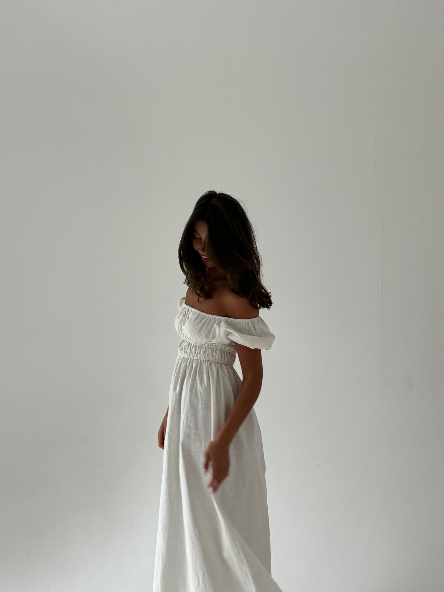 The Rosie Maxi Dress in White