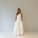 The Minke Maxi Dress in White