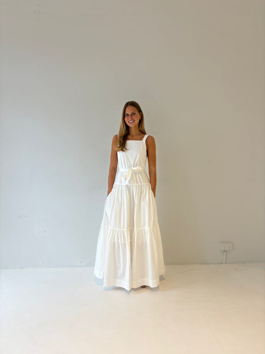 The Minke Maxi Dress in White