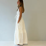 The Minke Maxi Dress in White