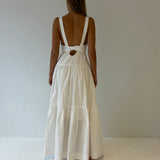 The Minke Maxi Dress in White