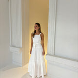 The Minke Maxi Dress in White
