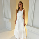 The Minke Maxi Dress in White