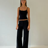 The Low Waisted Bianca Pant in Black
