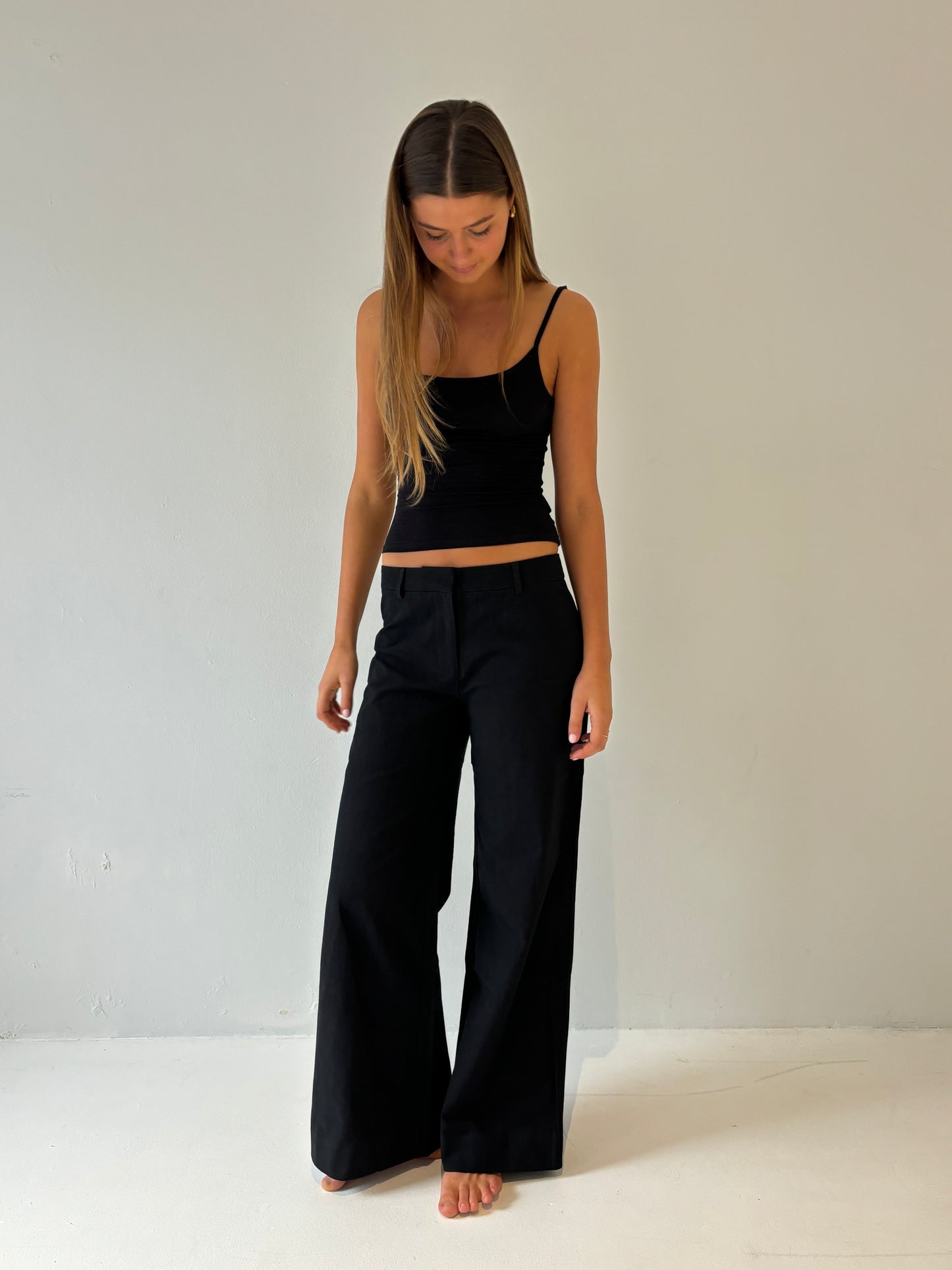 The Low Waisted Bianca Pant in Black