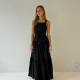 The Minke Maxi Dress in Black