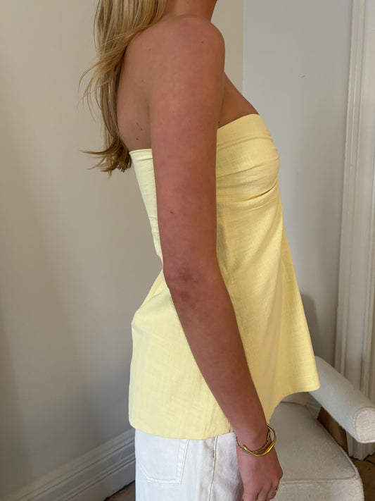 The Alias Long Top in Baby Yellow