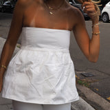 The Charlotte Puffy Top in White