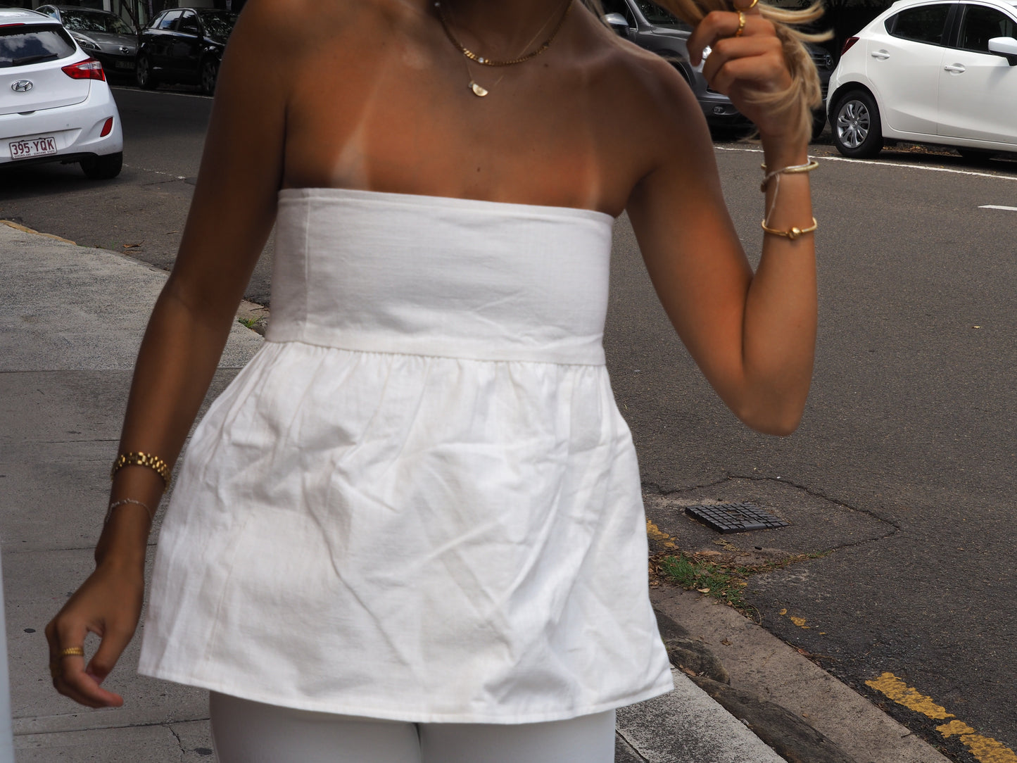 The Charlotte Puffy Top in White