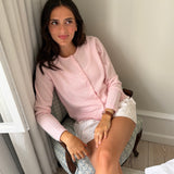 Theo Wool Cardigan in Blush