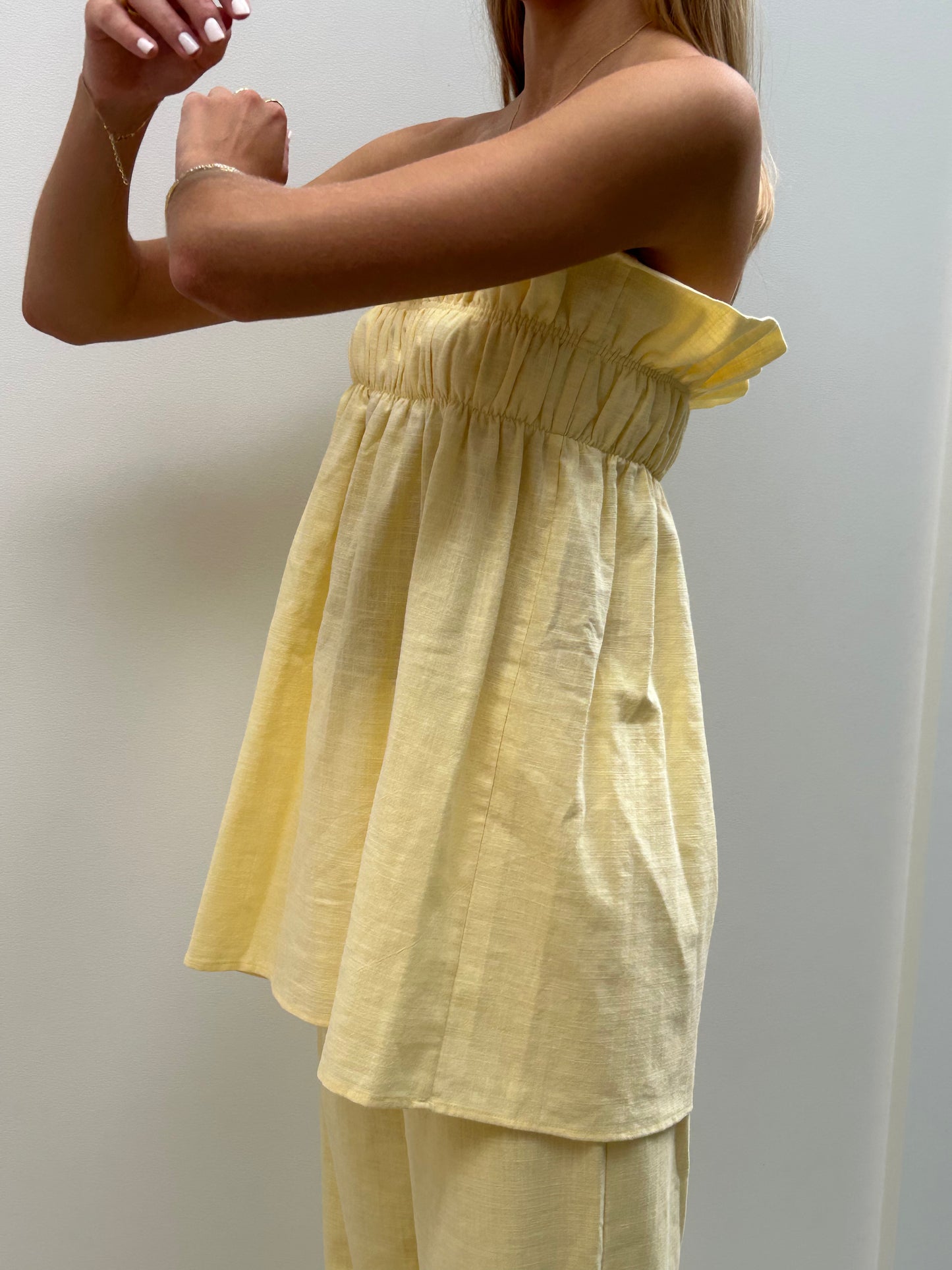 PO - The Greta Top in White or Butter Yellow