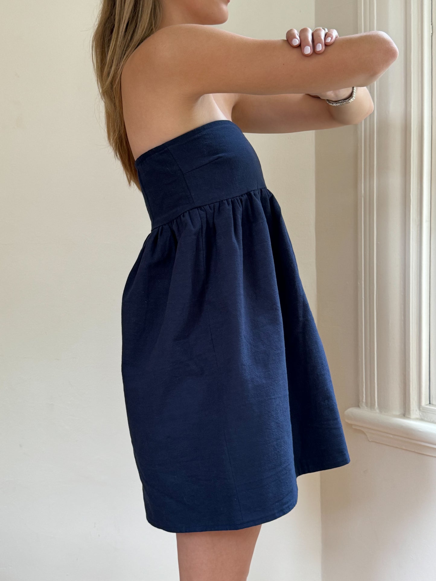 The Charlotte Mini Dress in Navy