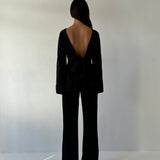 The Long Sleeve Rhoe Top in Black