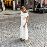 The Katie One Shoulder Top in White