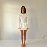 The Long Sleeve Rhoe Top in White