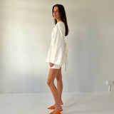 The Long Sleeve Rhoe Top in White