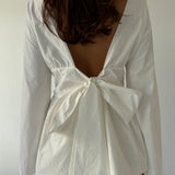 The Long Sleeve Rhoe Top in White