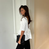 The Short Sleeve Rhoe Top in White