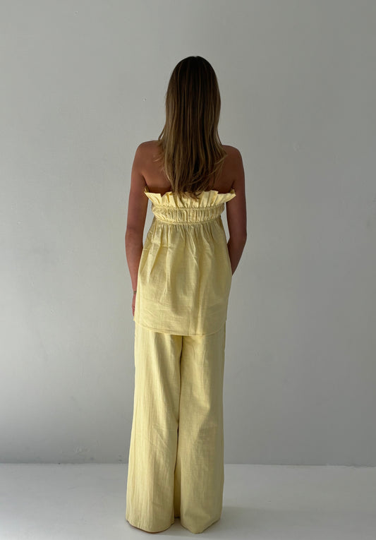 The Greta Pant in Baby Yellow