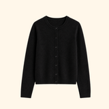 Theo Wool Cardigan in Black