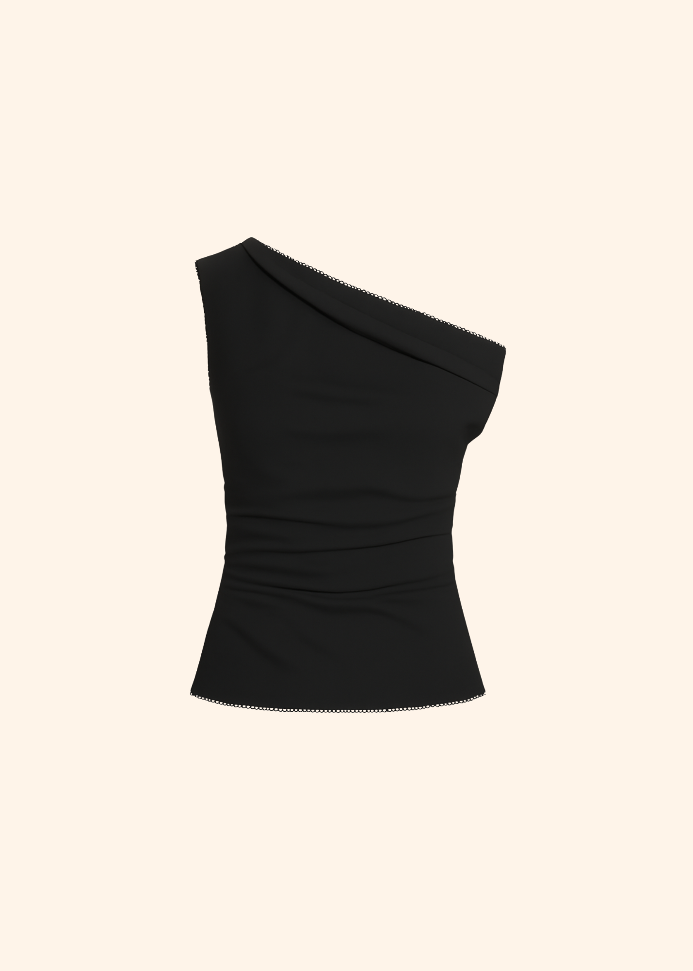 The Katie One Shoulder Top in Black