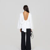 The Long Sleeve Rhoe Top in White
